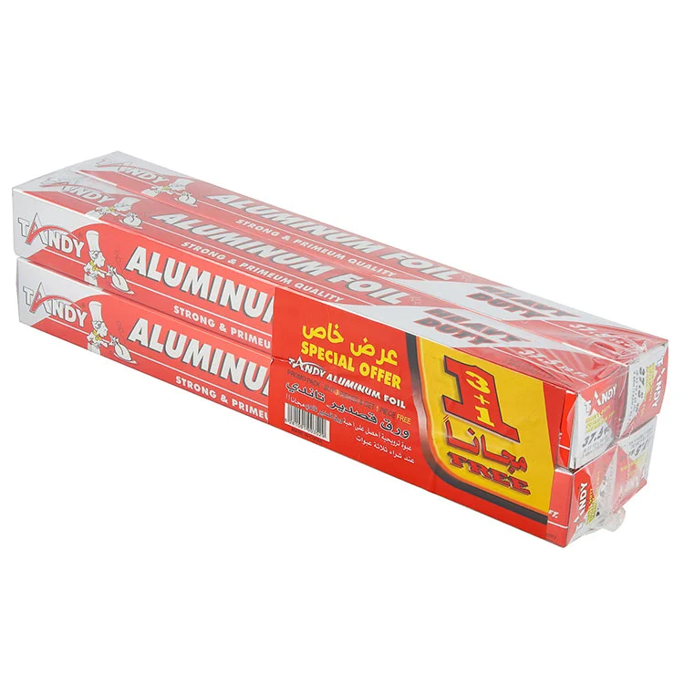 Aluminijasta folija za zavijanje hrane v kuhinjskih zvitkih